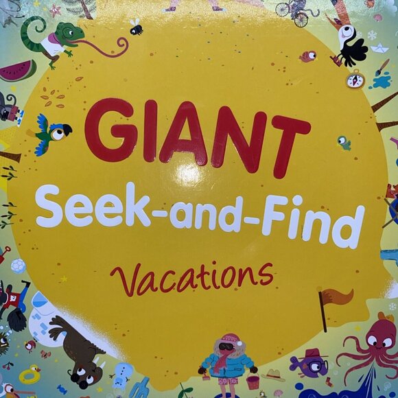 Giant Seek-and-Find Vacations Hardcover Children’s Board Book Auzou Canada - Picture 2 of 10